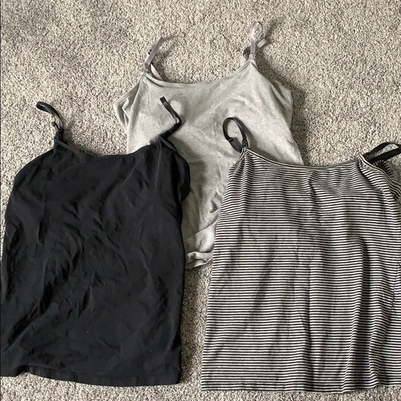 Motherhood Maternity Tops - Motherhood nursing tank set of three Black & Gray
